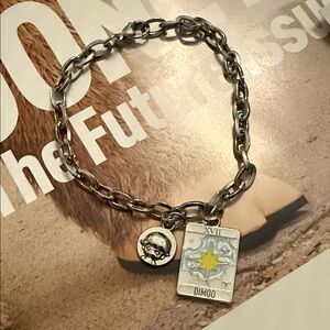Popmart Dimoo Silver Chain Bracelet with Charms